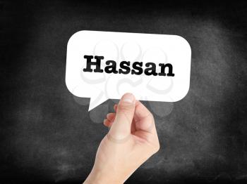 Hassan written in a speechbubble 