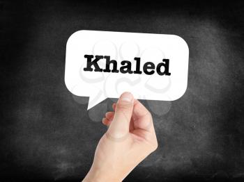 Khaled written in a speechbubble 