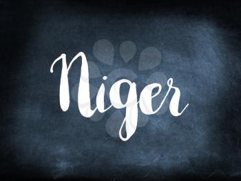 Niger written on a blackboard