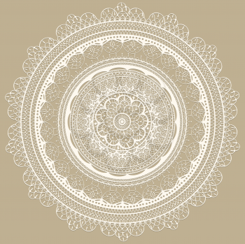 Royalty Free Clipart Image of a Napkin with Lace 