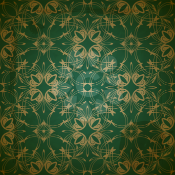 Royalty Free Clipart Image of a Background, of a Floral Pattern