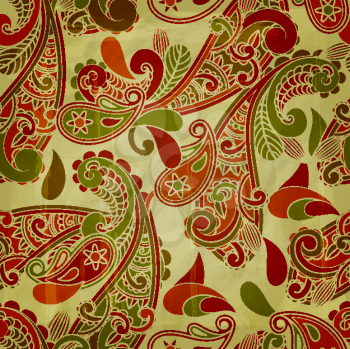 Royalty Free Clipart Image of a Background of Paisley Patterns
