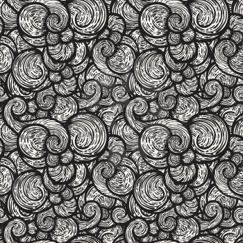 Royalty Free Clipart Image of a Background of Swirl Patterns