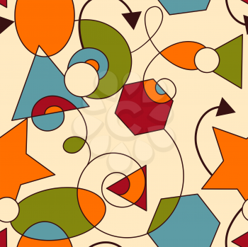 Royalty Free Clipart Image of a Background of Shapes