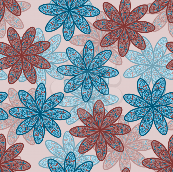 Royalty Free Clipart Image of a Background of Flowers