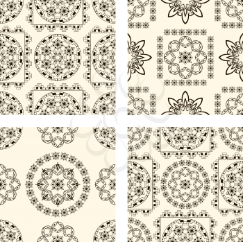 Royalty Free Clipart Image of Floral Backgrounds and Borders