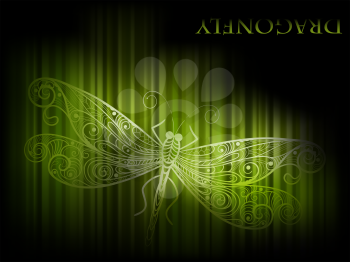 Royalty Free Clipart Image of a Dragonfly