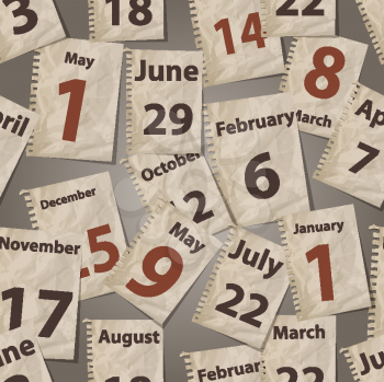 Royalty Free Clipart Image of Calendar Pages
