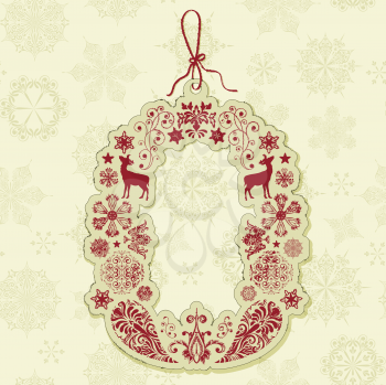 Royalty Free Clipart Image of a Christmas Tag