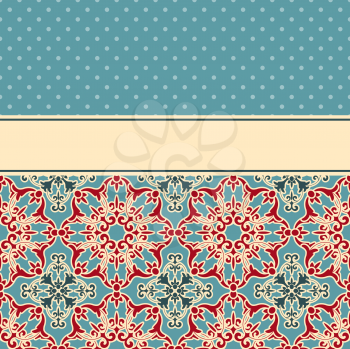 Royalty Free Clipart Image of a Background of a Floral Pattern and a Border