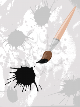 Royalty Free Clipart Image of a Paint Brush