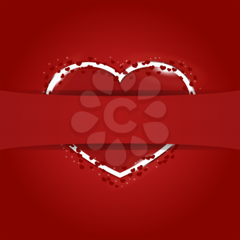 Royalty Free Clipart Image of a Heart with a Border