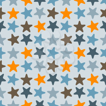 vector seamless pattern with starfishes, fully editable eps 8 file with clipping masks and pattern in swatch menu