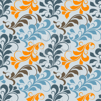 Vector seamless floral  pattern,fully editable eps 8 file with clipping masks,  seamless pattern in swatch menu