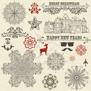 Royalty Free Clipart Image of Holiday Elements