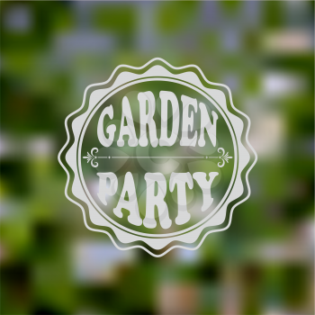 Vector Garden Party Invitation, Blurred background, gradient mesh and transparency effects, fully editable eps 10 file