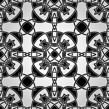 Vector Celtic Seamless Pattern, fully editable eps 10 file with clipping masks and seamless pattern in swatch menu