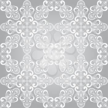 Vector Seamless Winter Pattern with Snowflakes on gradient background, seamless pattern in swatch menu