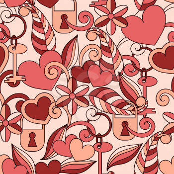 Vector Seamless Valentine's pattern