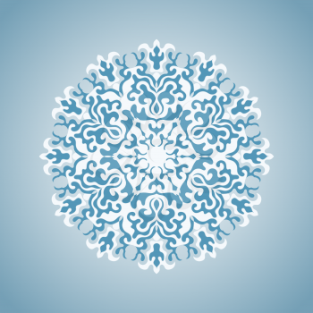Vector Blue and White Snowflake