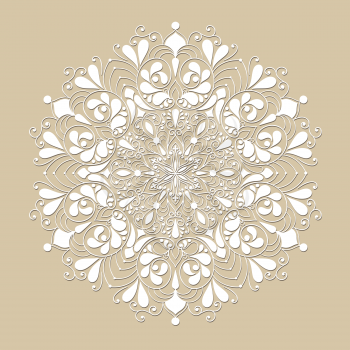 Vector Circle Mandala Floral Pattern