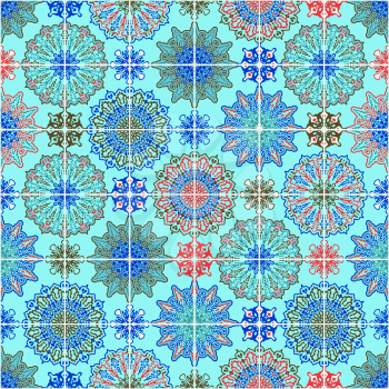 Vector Moroccan Seamless Pattern. Floral Spring or  Summer Wallpaper
