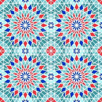 Vector Seamless Mosaic Pattern. Traditional Maroccan Style