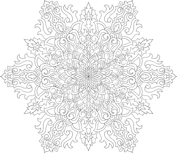 Vector Snowflake Colouring Page