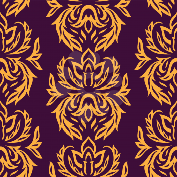Vector Seamless Textile Pattern with abstract flowers