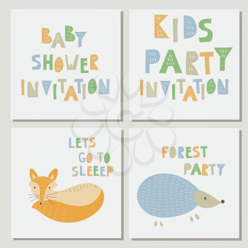 Vector  Baby Cute Prints. Nursery Scandinavian Style Pattern