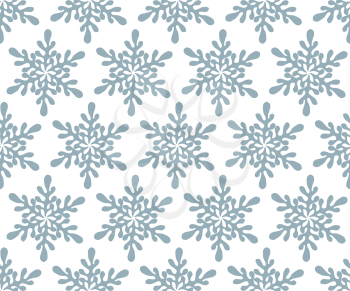 Vector Seamless Pattern with winter snowflakes
