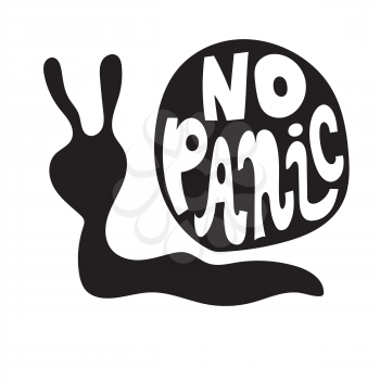 Vector No Panic slogan. Hand drawn lettering about panic during pandemic times