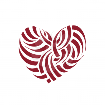 Vector  Heart Shape Calligrahpic Design Element. Hand Drawn Modern Digital Calligraphy