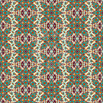 Vector Seamless  Mexican  Geometric Pattern. Ethnic Background