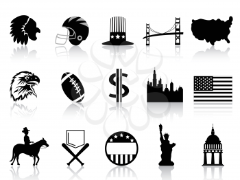 Royalty Free Clipart Image of American Icons