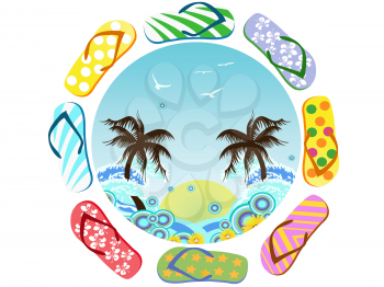 Royalty Free Clipart Image of a Summer Symbol