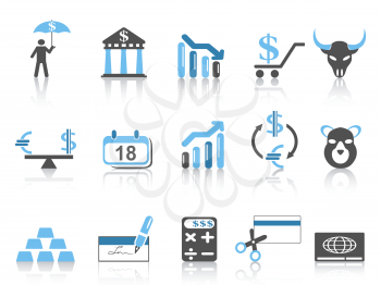 Royalty Free Clipart Image of Business and Finance Icons