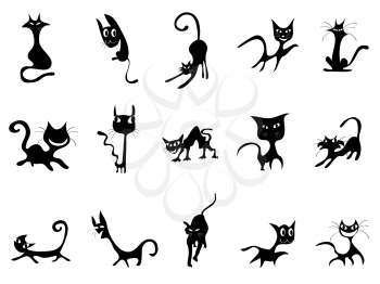 Royalty Free Clipart Image of Cats