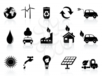 Royalty Free Clipart Image of Environment Icons