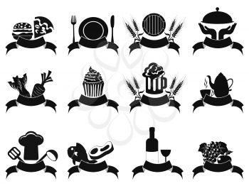 Royalty Free Clipart Image of Food Banners