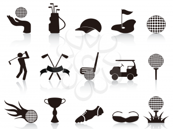 Royalty Free Clipart Image of Golf Icons