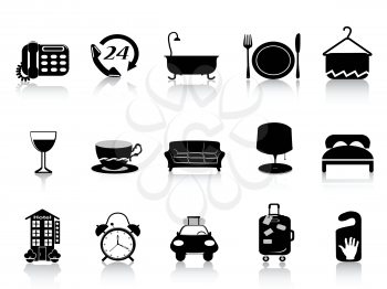 Royalty Free Clipart Image of Hotel Icons