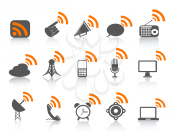 Royalty Free Clipart Image of Communication Icons