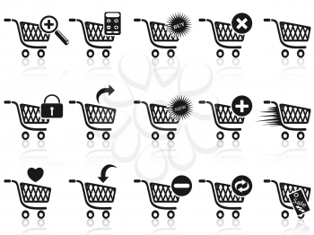 Royalty Free Clipart Image of Shopping Carts