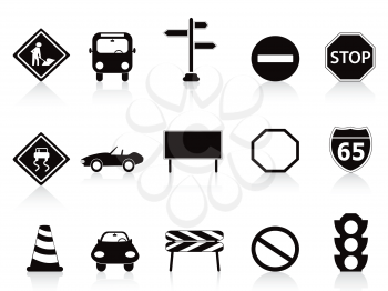 Royalty Free Clipart Image of Traffic Icons