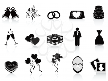 Royalty Free Clipart Image of Wedding Icons