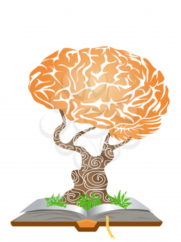 Royalty Free Clipart Image of a Brain Tree