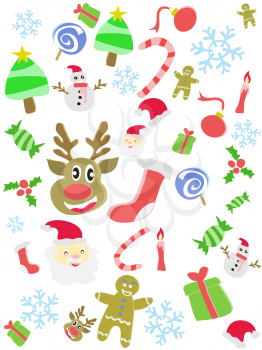 Royalty Free Clipart Image of Christmas Designs