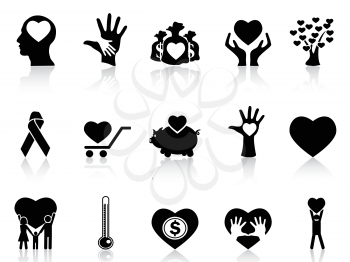 Royalty Free Clipart Image of Charity Related Icons