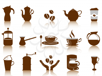 Royalty Free Clipart Image of Coffee Icons